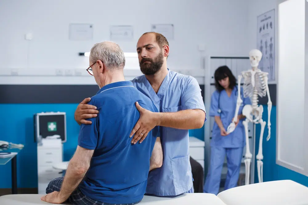 Injured Man Photo of Back Injury
