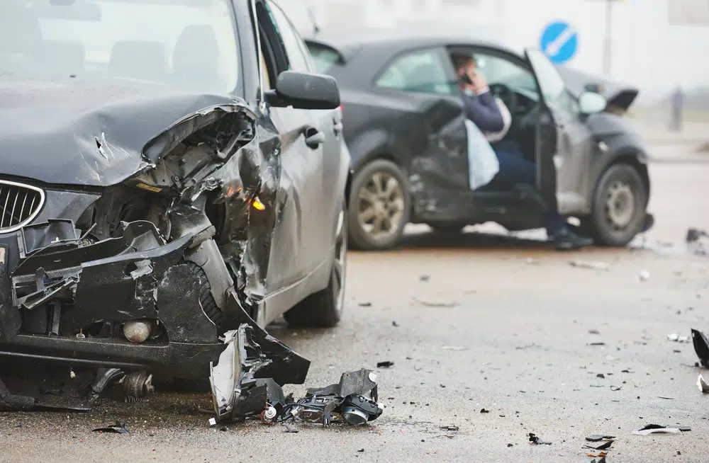 Car Crash Photo of A Damaged Car