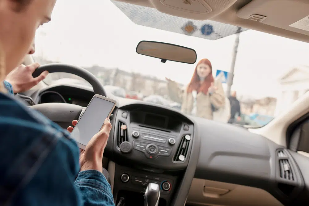 Distracted Photo of Distracted Driver