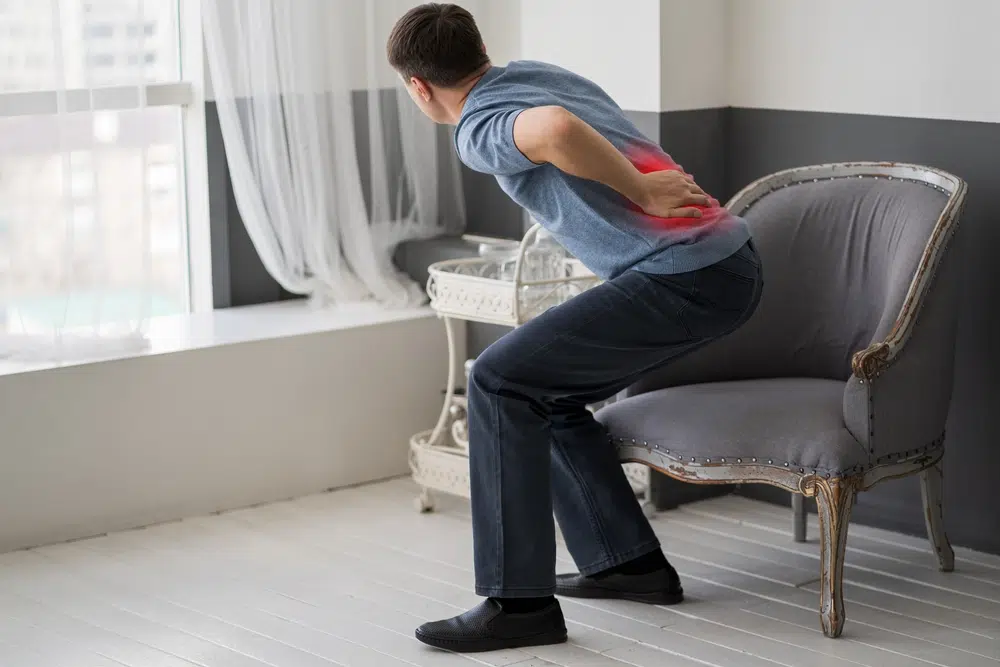 An Injured Man Photo of Spine Injury